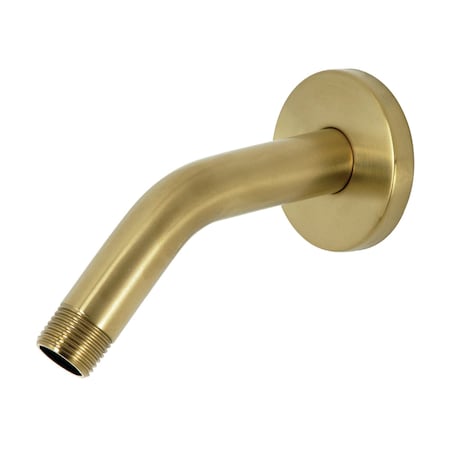 6Inch Shower Arm With Flange, Brushed Brass